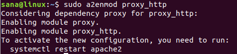 Включить прокси-сервер Apache http