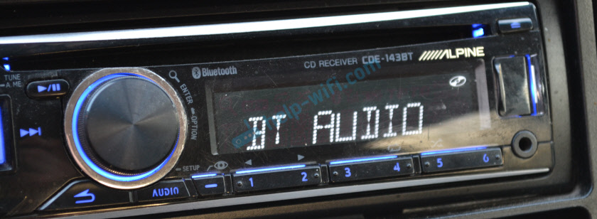 Активация аудиорежима Bluetooth на автомобильной стереосистеме